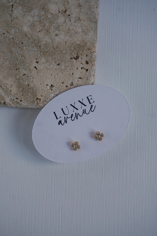 Dainty Clover Stud Earrings