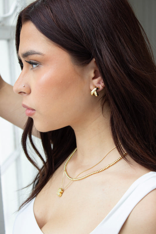 Penelope Knot Crossed Earrings